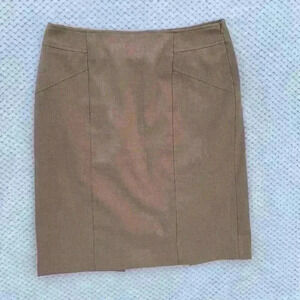 Coldwater Creek Tan Pencil Skirt sz 10 office business casual neutral minimalist